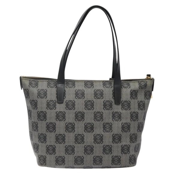 LOEWE Anagram Tote Bag PVC Black Gold Auth 122138 - Picture 2 of 16